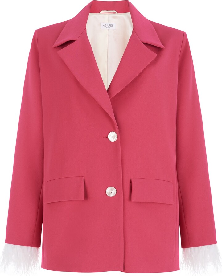Agapes Wear - Single-Breasted Pink Jacket - ShopStyle