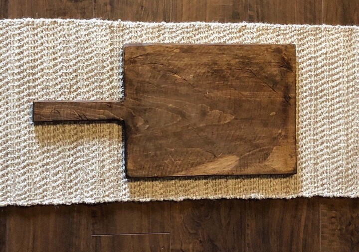 Clearance/Hand Carved Rustic Square Bread Board