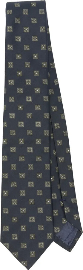 Emporio Armani Geometric-Pattern Silk Tie