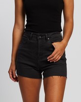 Thumbnail for your product : Silent Theory Women's Black Denim - Brooklyn Cut Off Denim Shorts - Size One Size, 12 at The Iconic