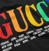 Thumbnail for your product : Gucci Printed Cotton-jersey T-shirt - Black
