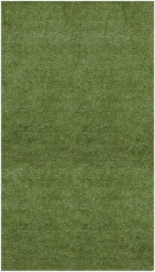 Evergreen Collection 7 ft. x 8 ft. Indoor/Outdoor Green Realistic Feel Artificial Grass Runner Rug, 8 ft. x 6 ft. 6 in.