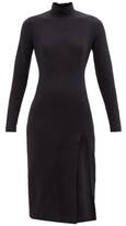 Thumbnail for your product : Wolford X Amina Muaddi - Side-slit Jersey Dress - Black