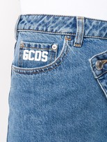 Thumbnail for your product : GCDS Asymmetric Logo Denim Skirt
