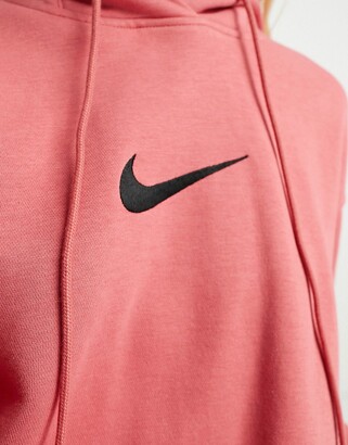 pink swoosh hoodie