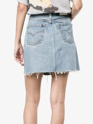 RE/DONE Levi's high waisted denim mini skirt