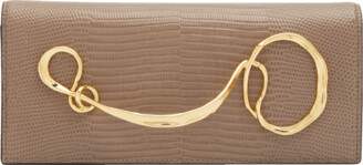 Alexis Bittar Twisted Gold Side Handle Clutch Purse