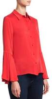 Thumbnail for your product : Alice + Olivia Myrtle Pleated Bell-Sleeve Shirtdress