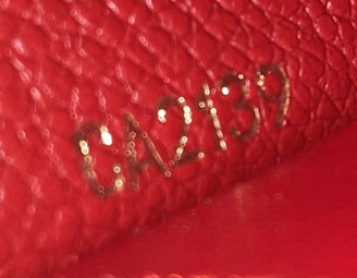 LOUIS VUITTON Emilie Monogram Empreinte Leather Wallet Red