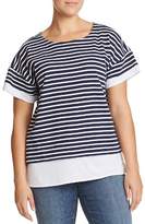 Thumbnail for your product : Andrew Marc Plus Layered Look Stripe Tee