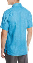 Thumbnail for your product : Solid Linen Short-Sleeve Sport Shirt