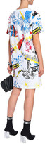 Thumbnail for your product : Versus By Versace Versus Glittered Printed Cotton-jersey Mini Dress