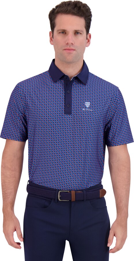 Ben Sherman Men's Golf Retro Geo Sports Fit Polo Shirt