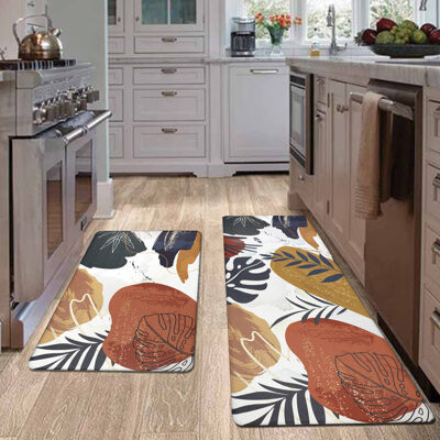 Boho Kitchen Rugs Set Of 2 Non Skid Kitchen Mats For Floor Cushioned Anti Fatigue Kitchen Floor Mats Waterproof Comfort Mats For Standing Sink Laundry