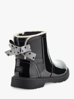 UGG Children's Lynde Patent Leather Boots, Black