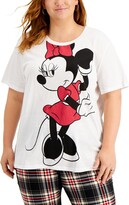 Thumbnail for your product : Disney Plus Minnie Mouse Womens Cotton Short Sleeve Graphic T-Shirt