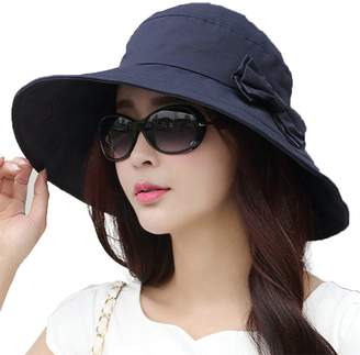 Siggi Womens Summer Bucket Boonie UPF 50+ Wide Brim Sun Hat Cord Cap Beach Accessories Beige