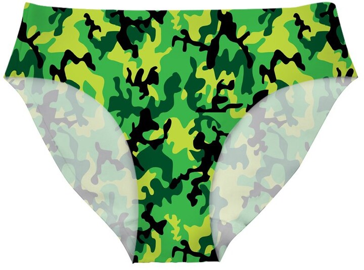 Nopersonality Panties Breifs Sexy Camouflage Olive Green Underwear for