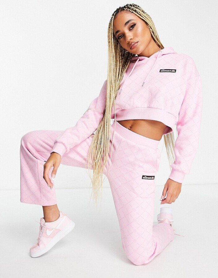 Pink Soda flare joggers in taupe