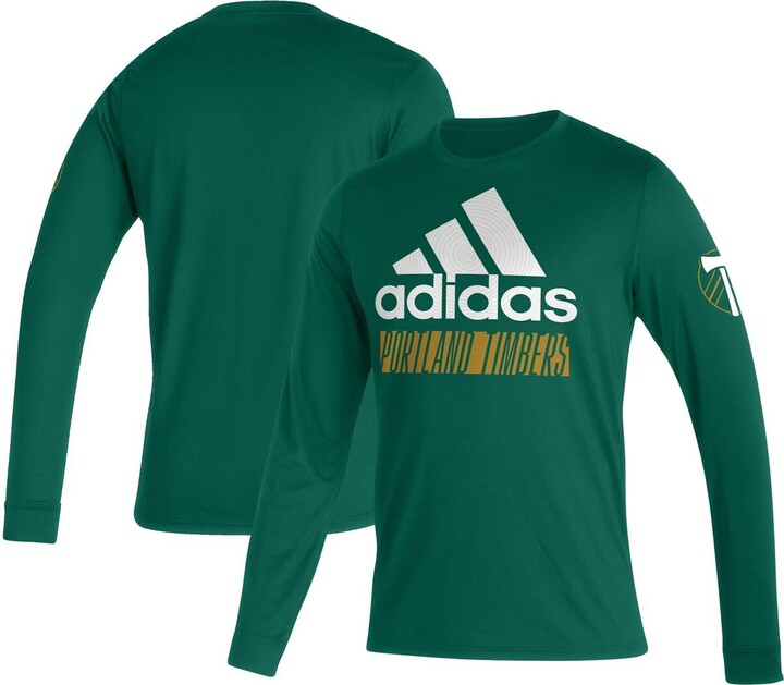 adidas Men's Green Portland Timbers Vintage Aeroready Long Sleeve T-Shirt