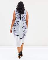 Thumbnail for your product : Evans Boutique Lily Print Split Front Dress