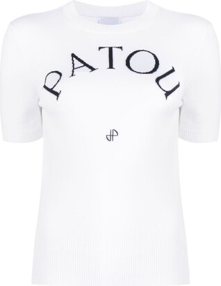 Patou Jacquard-knit short-sleeved jumper