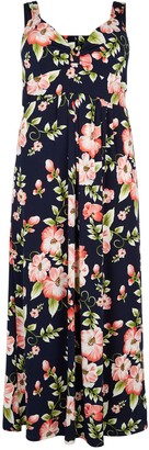 New Look Mela Curves Tropical Floral Maxi Dress