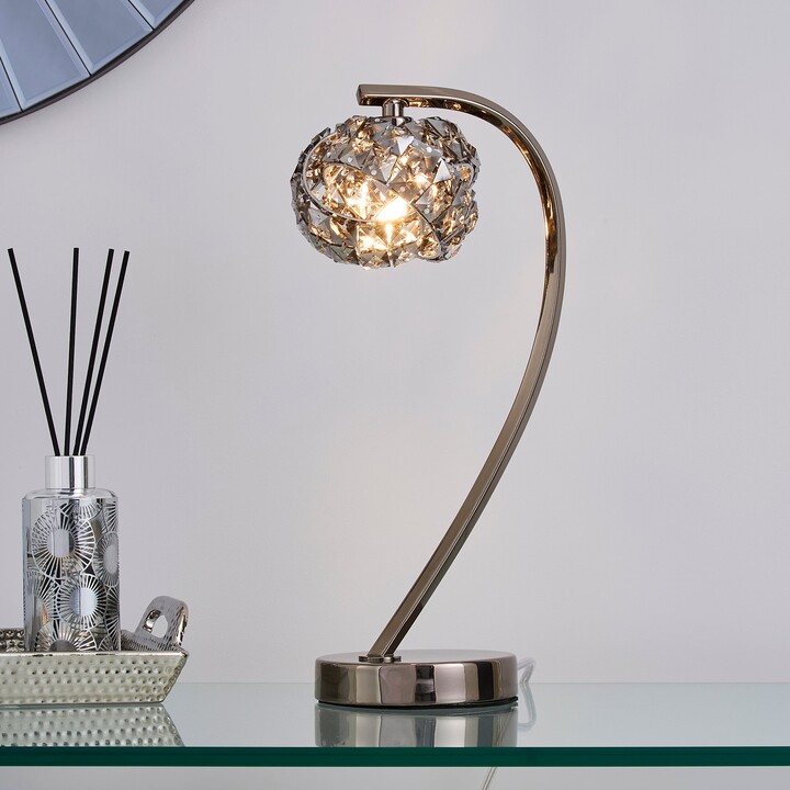 Dunelm Cecilie Table Lamp Dark Chrome Chrome ShopStyle