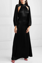 Thumbnail for your product : Rotate by Birger Christensen Cutout Satin Maxi Dress - Black