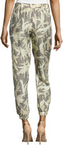 Thumbnail for your product : Minnie Rose Camo-Print Silk Harem Pants