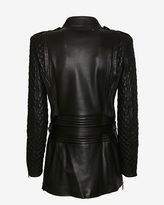 Thumbnail for your product : Barbara Bui Quilted Sleeve Leather Trench: Black