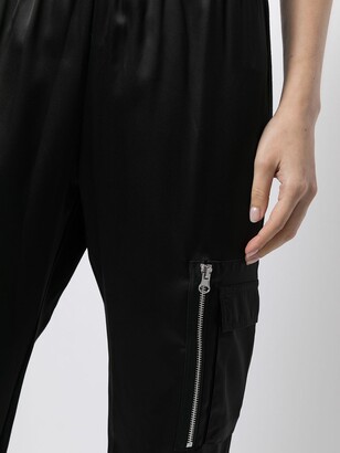 Twin-Set Elasticated-Waist Zipped-Pocket Trousers