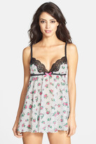 Thumbnail for your product : Jonquil 'Rosebud' Lace Trim Babydoll