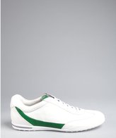 Thumbnail for your product : Tod's white and green leather stripe 'T Project' sneakers