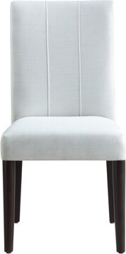 Of 2 White Chairs: Modern Design For Dining Area. & Brown Color. Double Pedestal Base Durability. Padded Seat And Back Long-term Comfort. Made From Ma