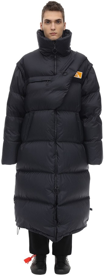 puffer jacket with detachable sleeves