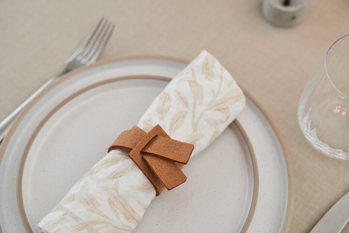 Etsy Felt Napkin Rings in Grey/Brown/Black Color, Holder For Table Decor