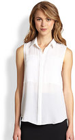 Thumbnail for your product : Theory Duria Silk Sleeveless Blouse