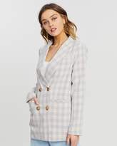 Thumbnail for your product : Missguided Check Longline Blazer
