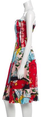 Christian Lacroix Printed Strapless Dress