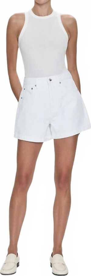Pistola Denim Saige High Rise Short In White