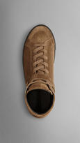 Thumbnail for your product : Burberry Suede High-Top Trainers