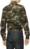 Thumbnail for your product : Valentino Long-Sleeve Camo-Print Shirt, Green