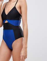 Thumbnail for your product : Y.A.S Tall Cut Out Colour Block Swimsuit