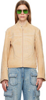 Thumbnail for your product : Acne Studios Beige 'Forever Mine' Leather Jacket