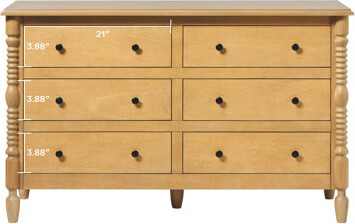 Walker Edison 3-Piece Traditional Easy Assembly Vivienne Two 2-Drawer Nightstands and 6-Drawer Dresser