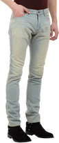 Thumbnail for your product : Robert Geller Bleached Five-Pocket Slim Jeans