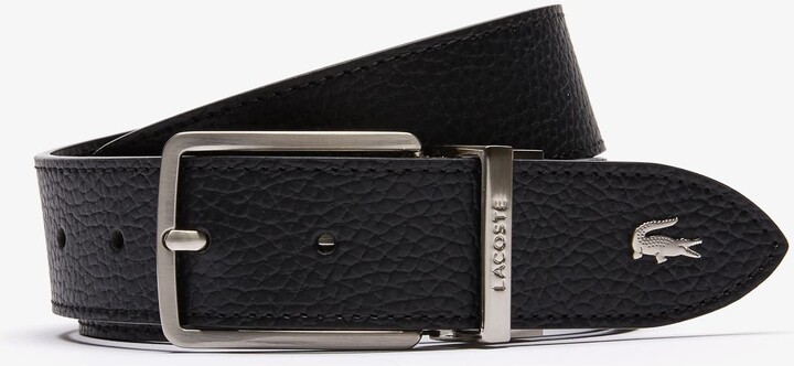 Lacoste Men's Engraved Buckle Grained Leather Belt - ShopStyle