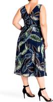 Thumbnail for your product : Standards & Practices Naya Deep V-Neck Midi Dress