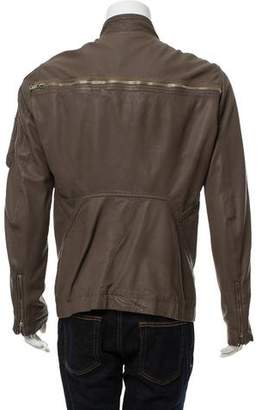 Rick Owens Asymmetrical Lambskin Jacket